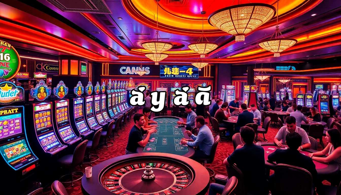 호치민 마사지 enhancing relaxation amidst the thrill of casino gaming with vibrant slot machines and roulette wheels.