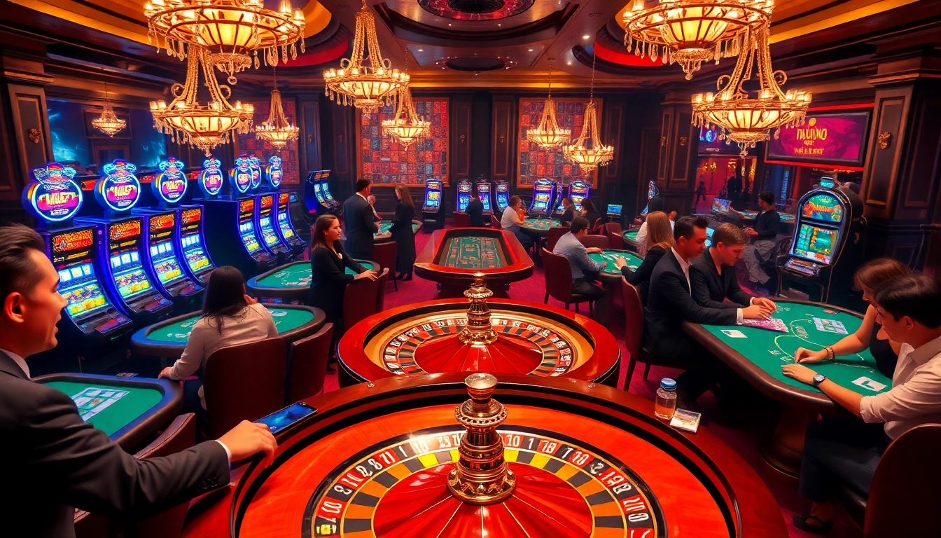Experience the excitement of uu88 casino gameplay featuring a luxurious roulette wheel and engaged players.